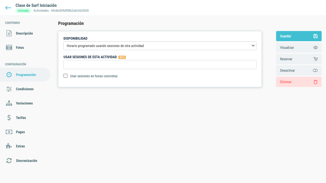 Modo de disponibilidad cambiado a "usando sesiones de otra actividad"