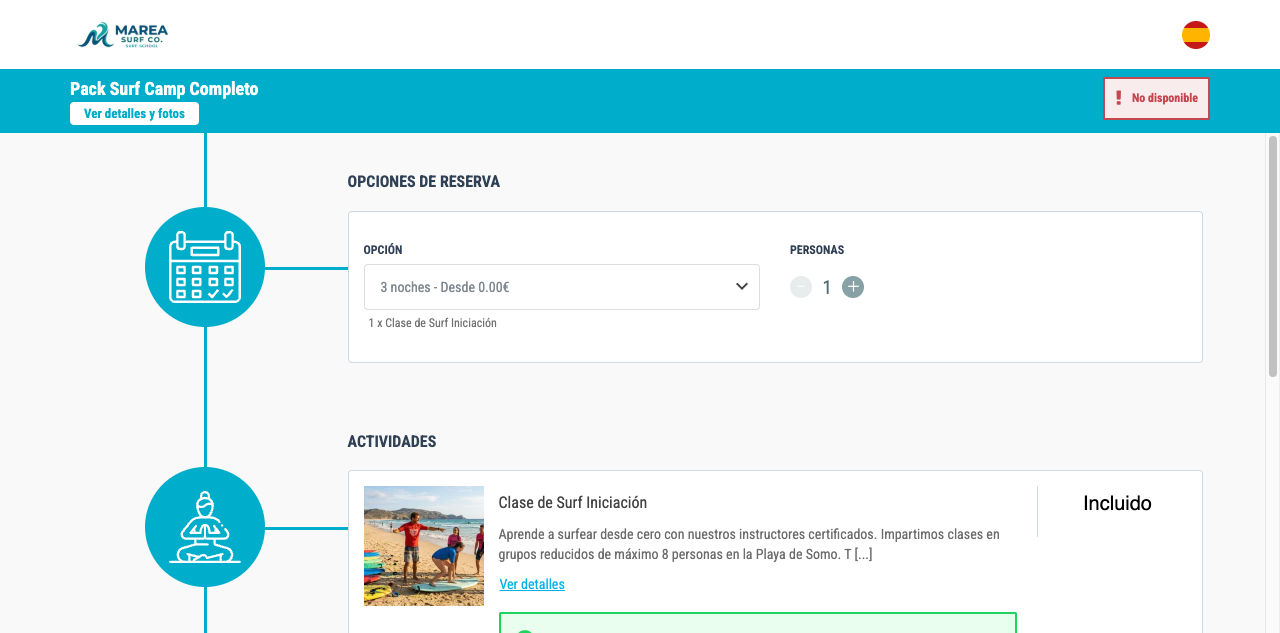 Variación preseleccionada al abrir el enlace