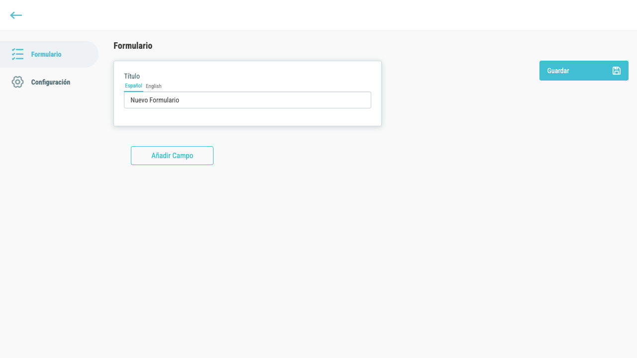 Editor de nuevo formulario