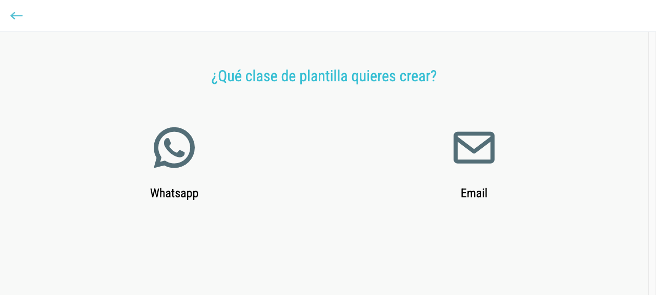 Selección del tipo de plantilla
